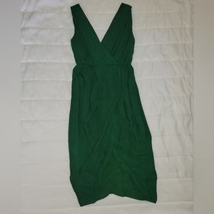 Alice and Olivia Emerald Green Silk Dress